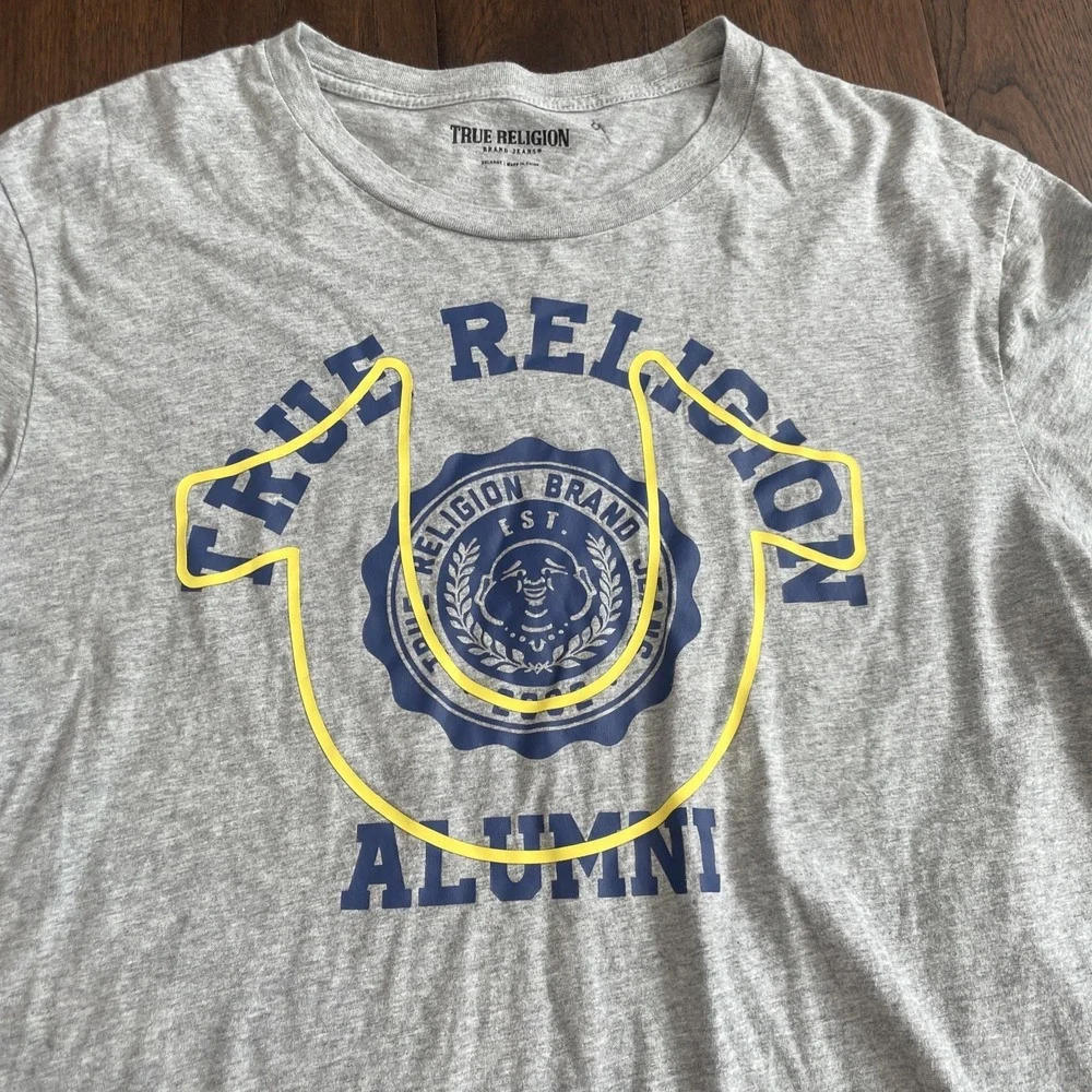 True Religion Alumni Mens Shirt 2XL‎ Grey